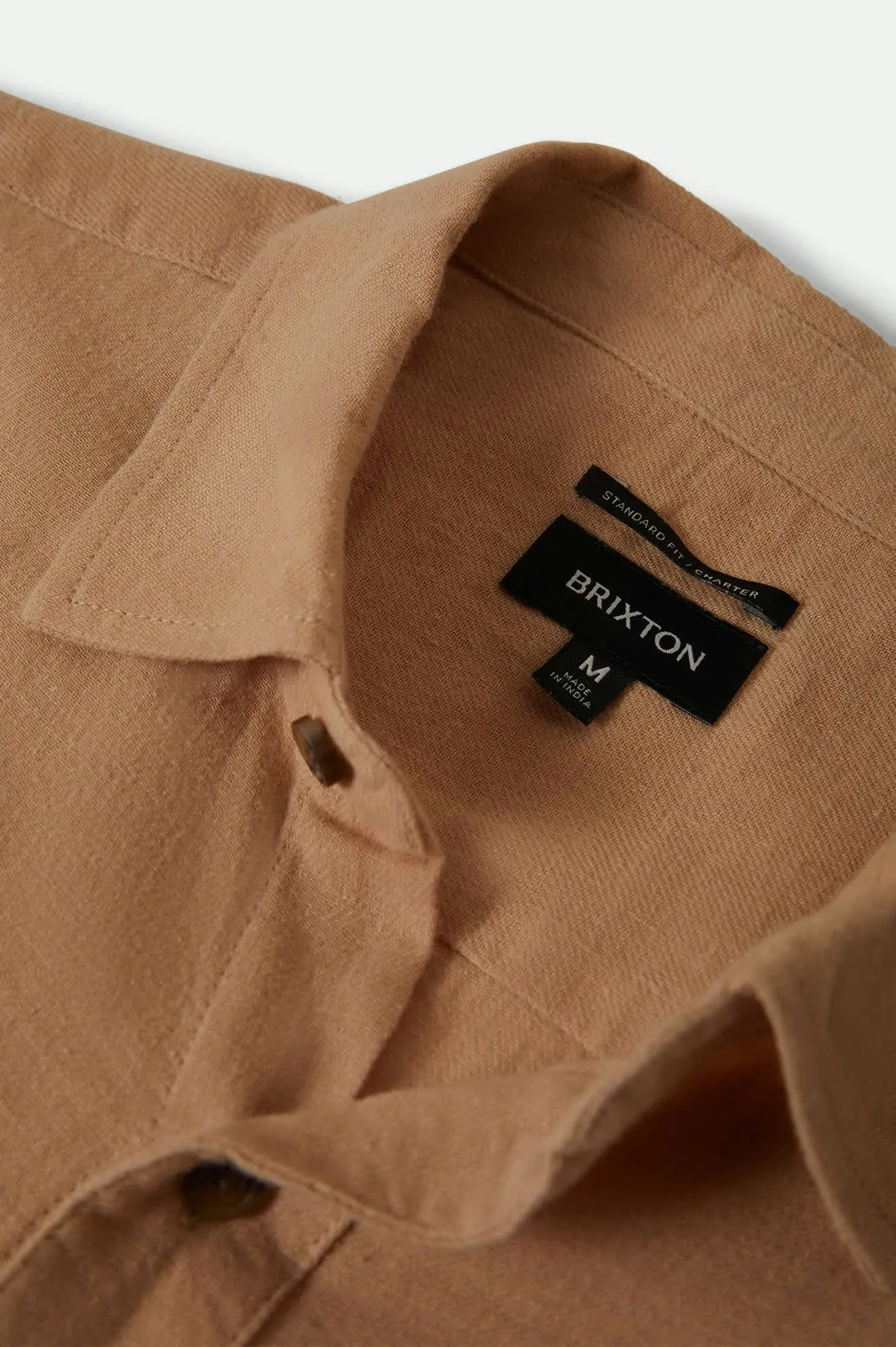 Charter Organic Cotton Linen Blend S/S Shirt - Hazelnut