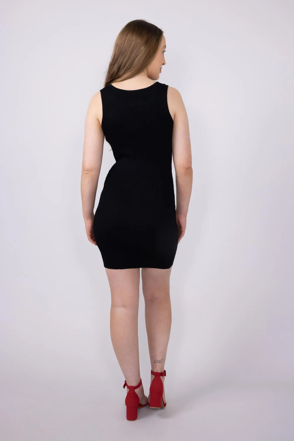 Cherry Bodycon Mini Dress for Women in Black | A211A-BLK