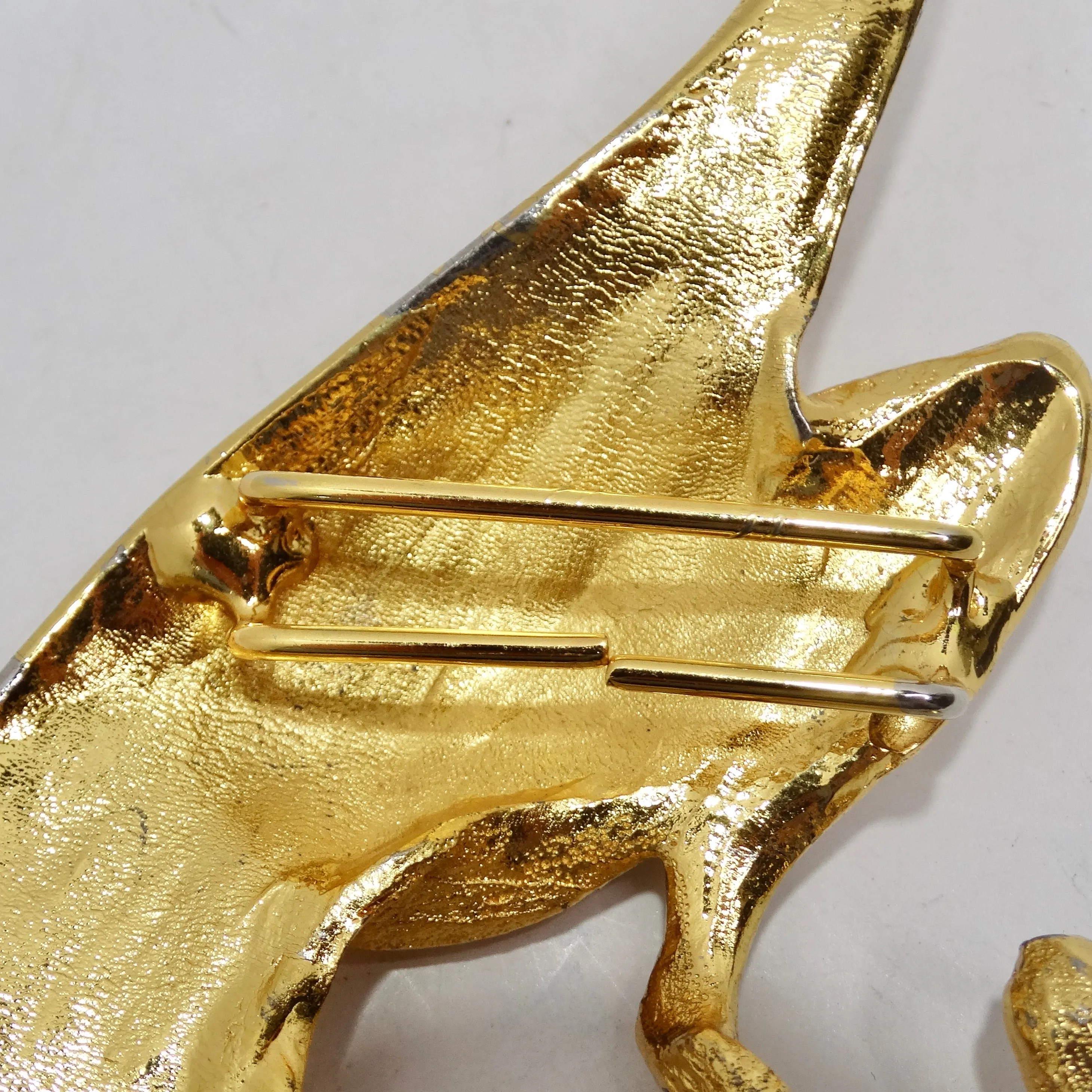 Christopher Ross 1992 Gold Plated Jumbo Cheetah Belt Buckle