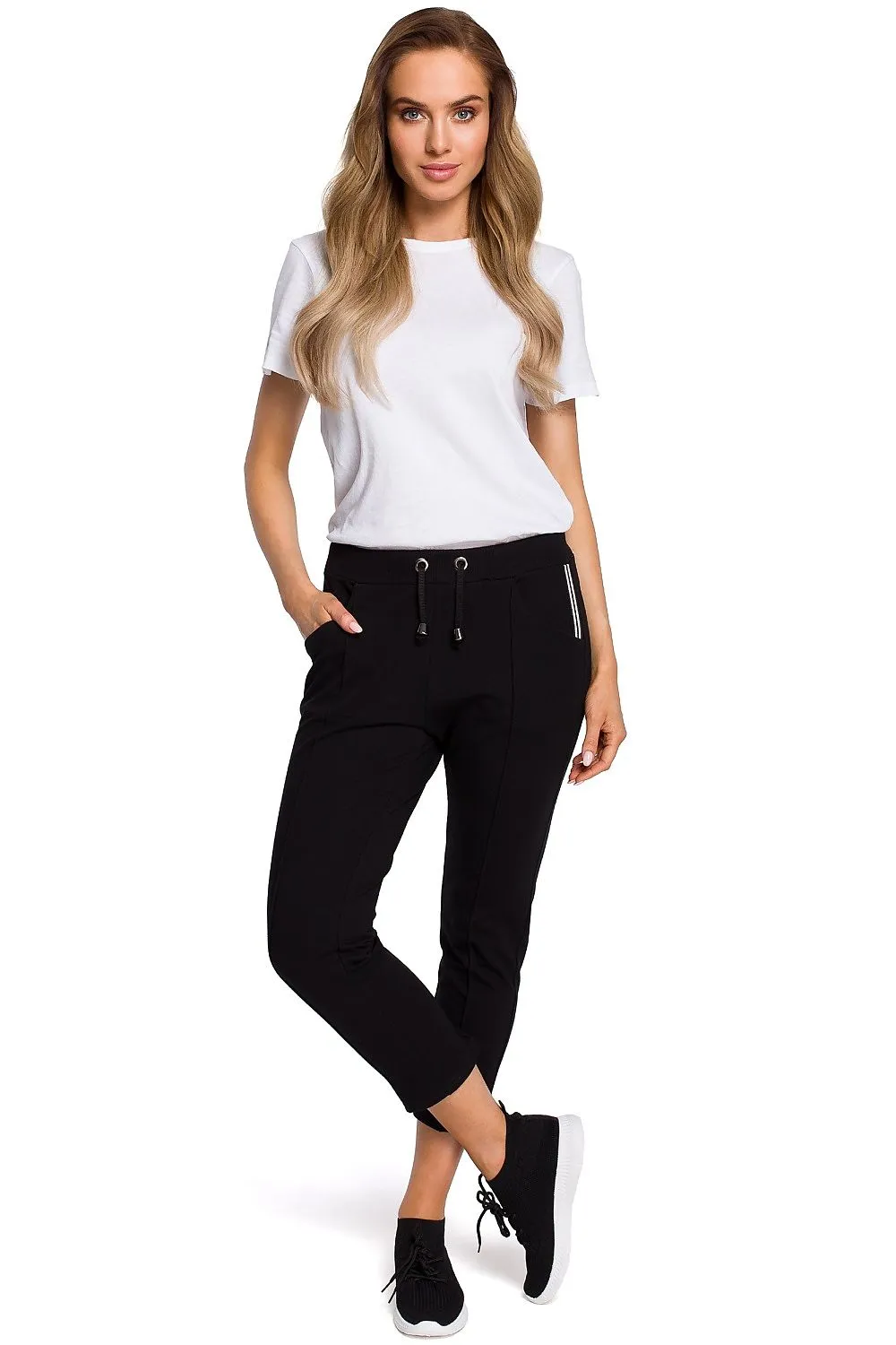 Classic Cut Elasticated Cotton Trousers