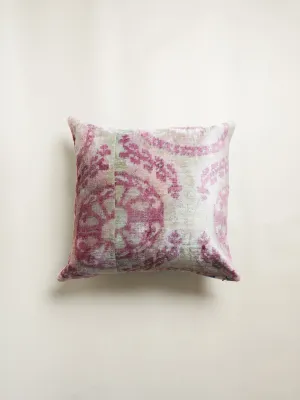 Classic Magenta Medallion Square Pillow Cover