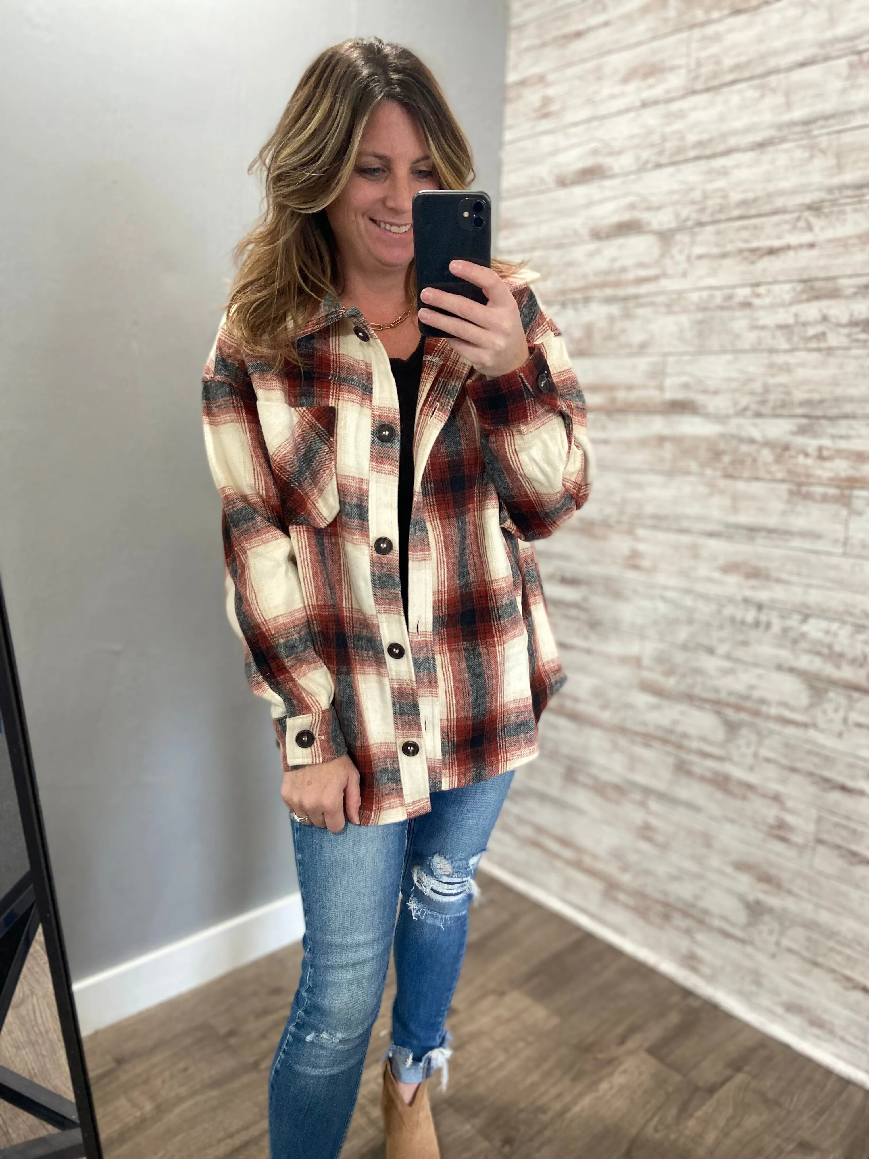Close to You Plaid Shacket