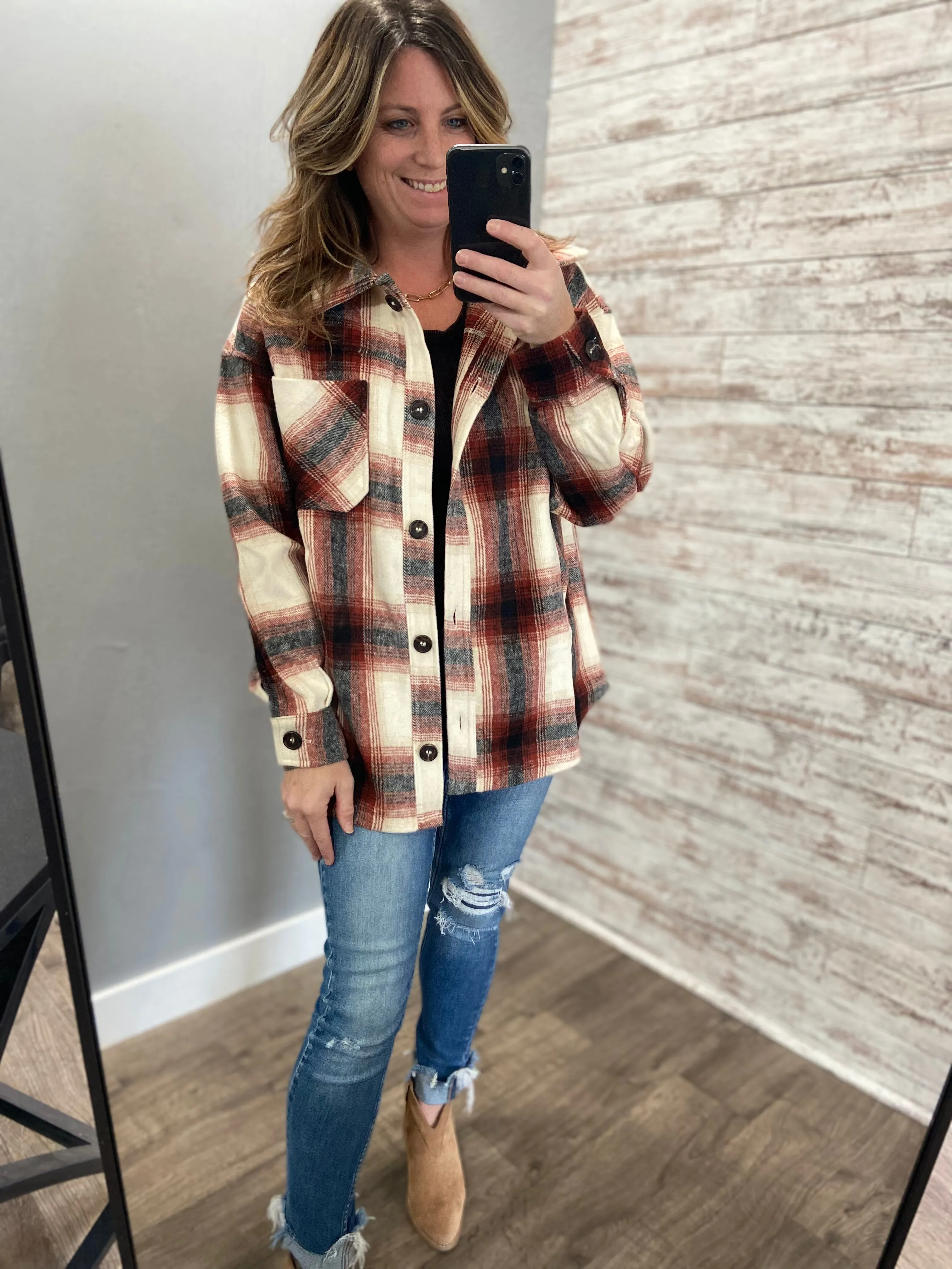 Close to You Plaid Shacket