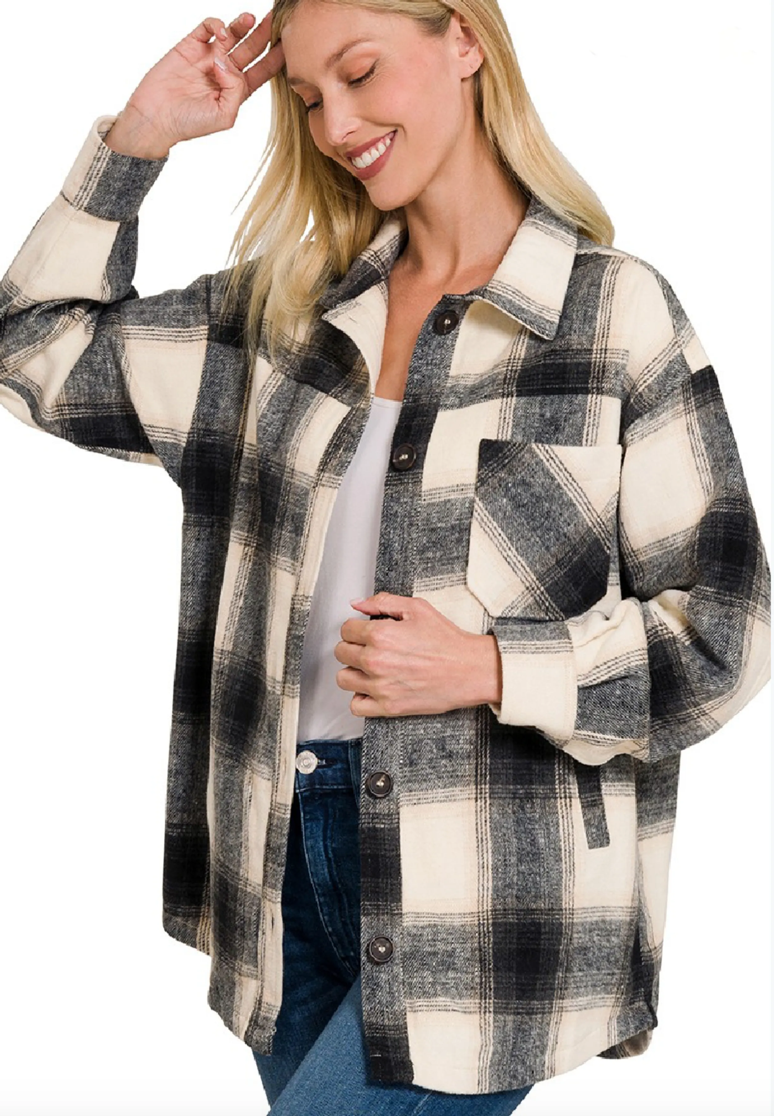 Close to You Plaid Shacket