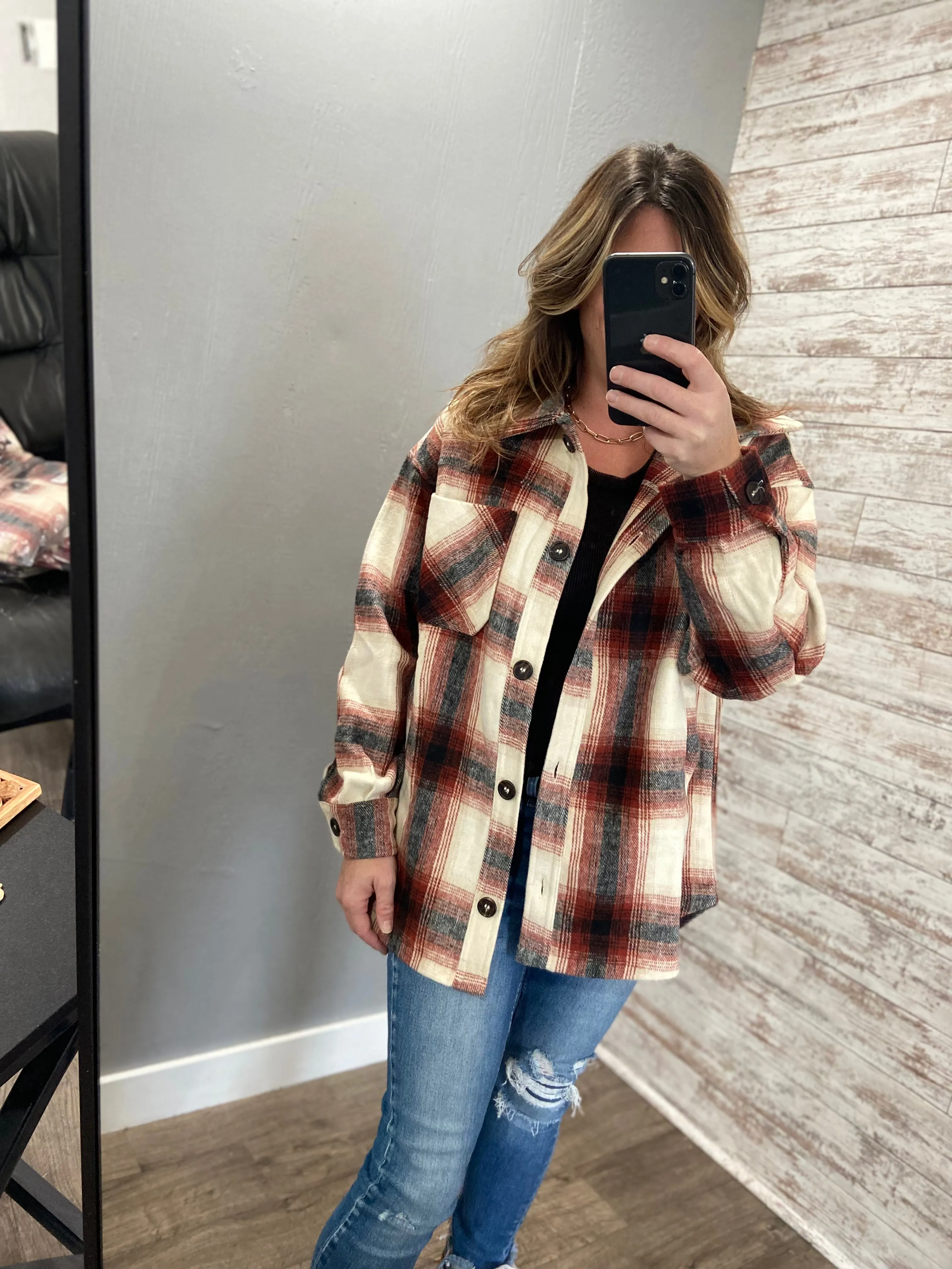 Close to You Plaid Shacket