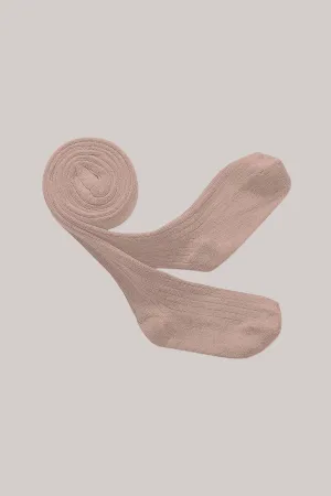 Collegièn X Strawberries & Cream - Louise Ribbed Tights - Vieux Rose