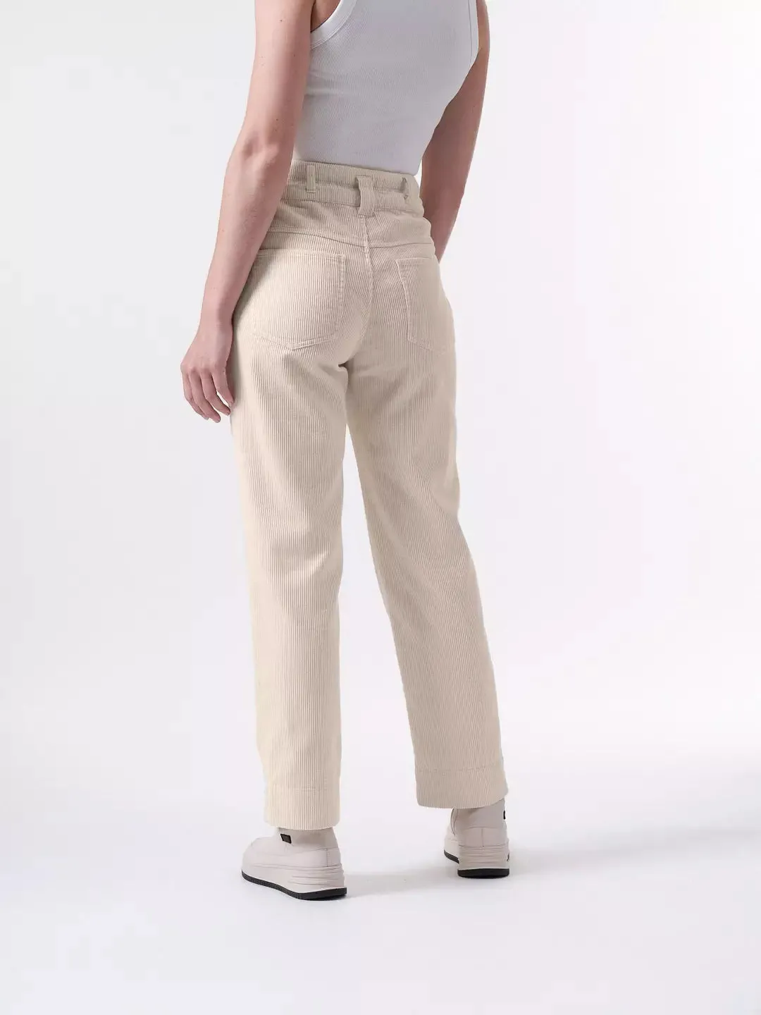 cord pants in cream