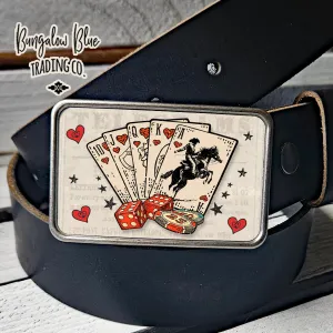 Cowboy Luck Western Style Belt Buckle