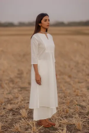 Crisp white kurta set