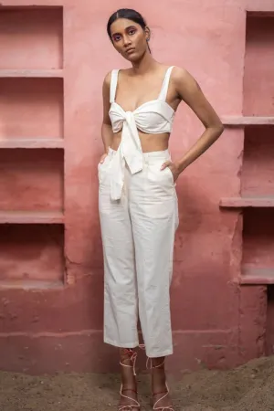 Cropped Classic White Pants
