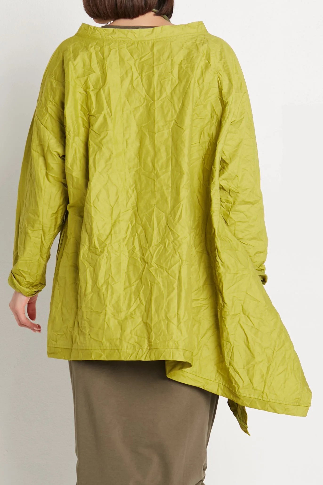 Crushed Nylon Flounce Tunic