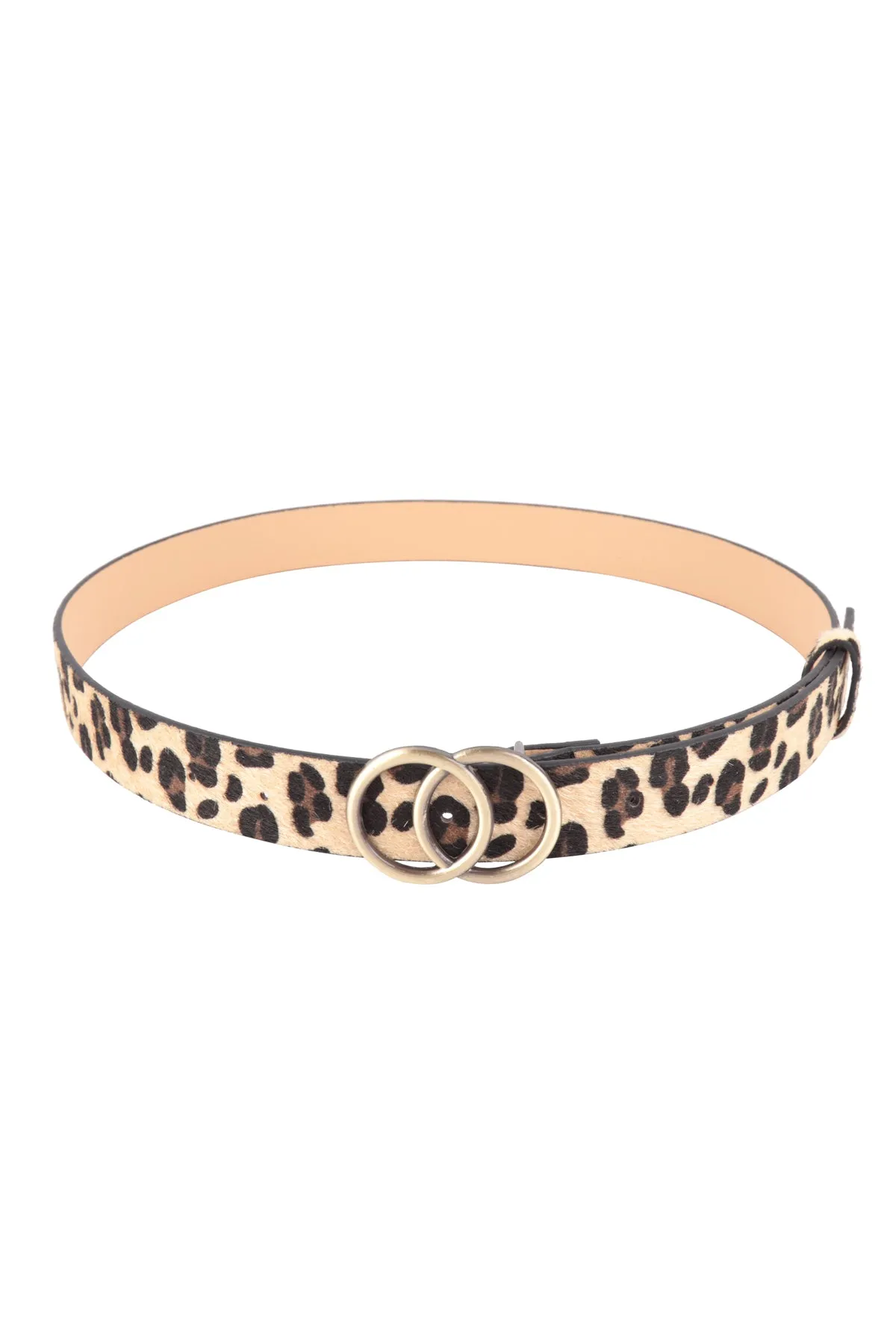 DOUBLE ROUND BUCKLE WOMEN BELT