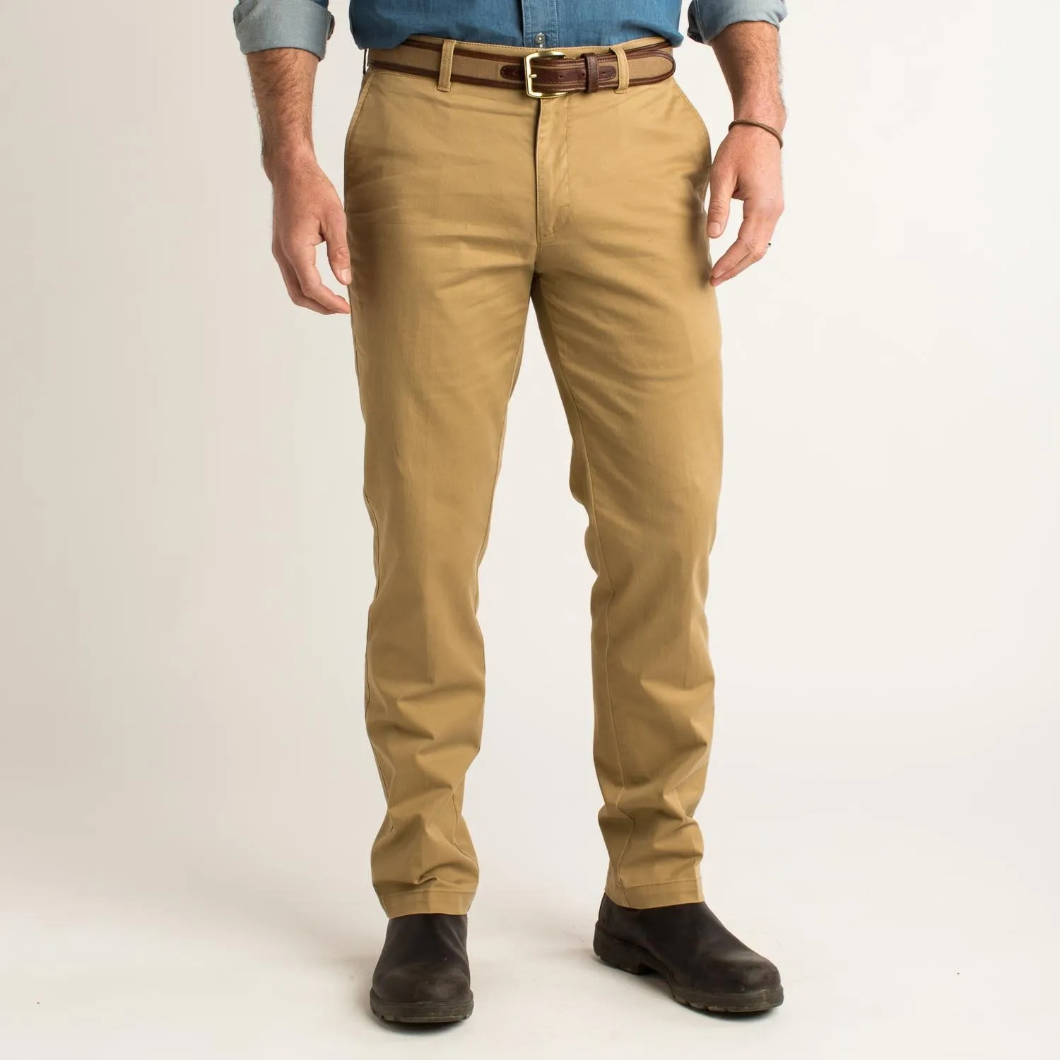 DUCK HEAD GOLD SCHOOL CHINO- DARK KHAKI