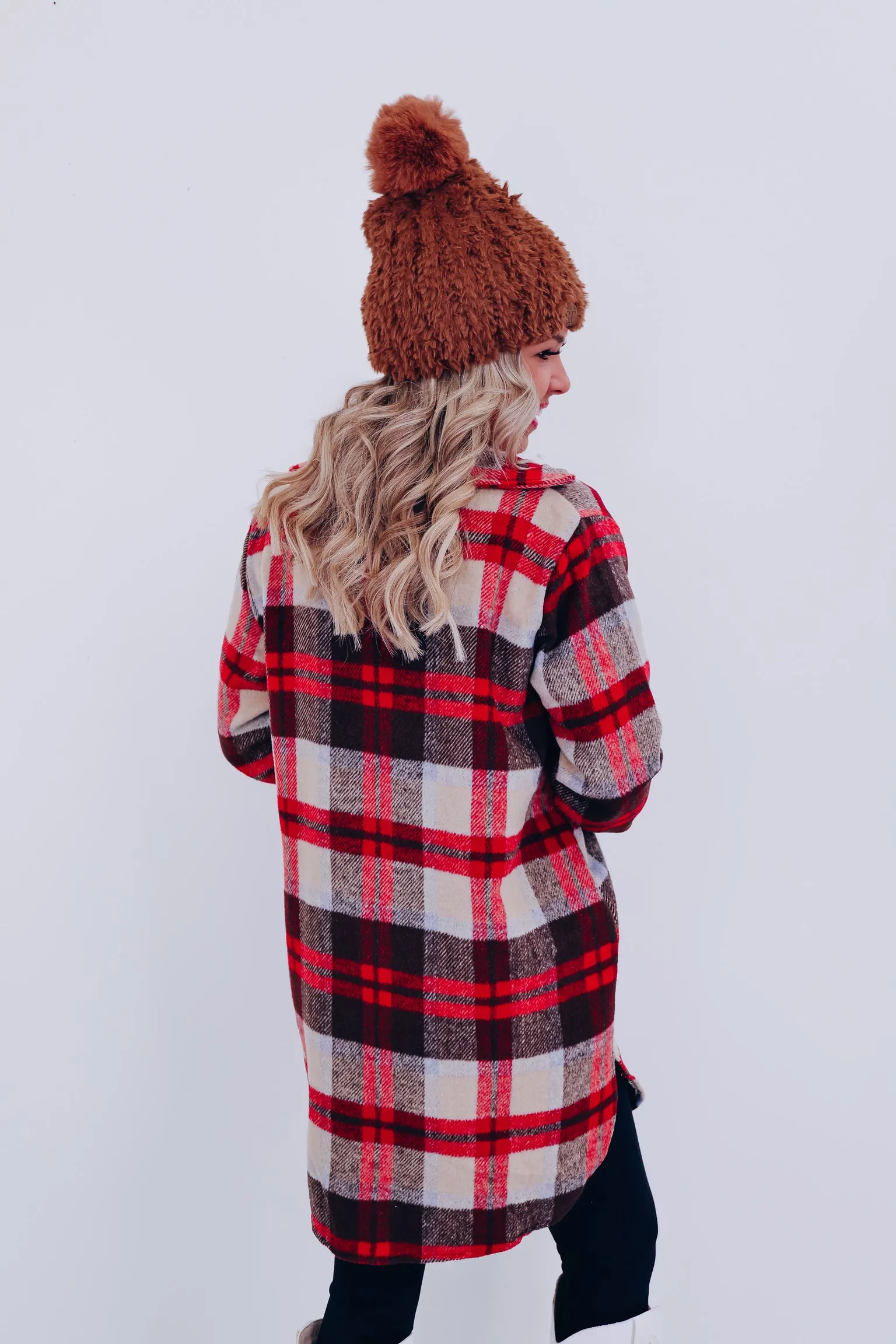 Duluth Plaid Duster Shacket - Red