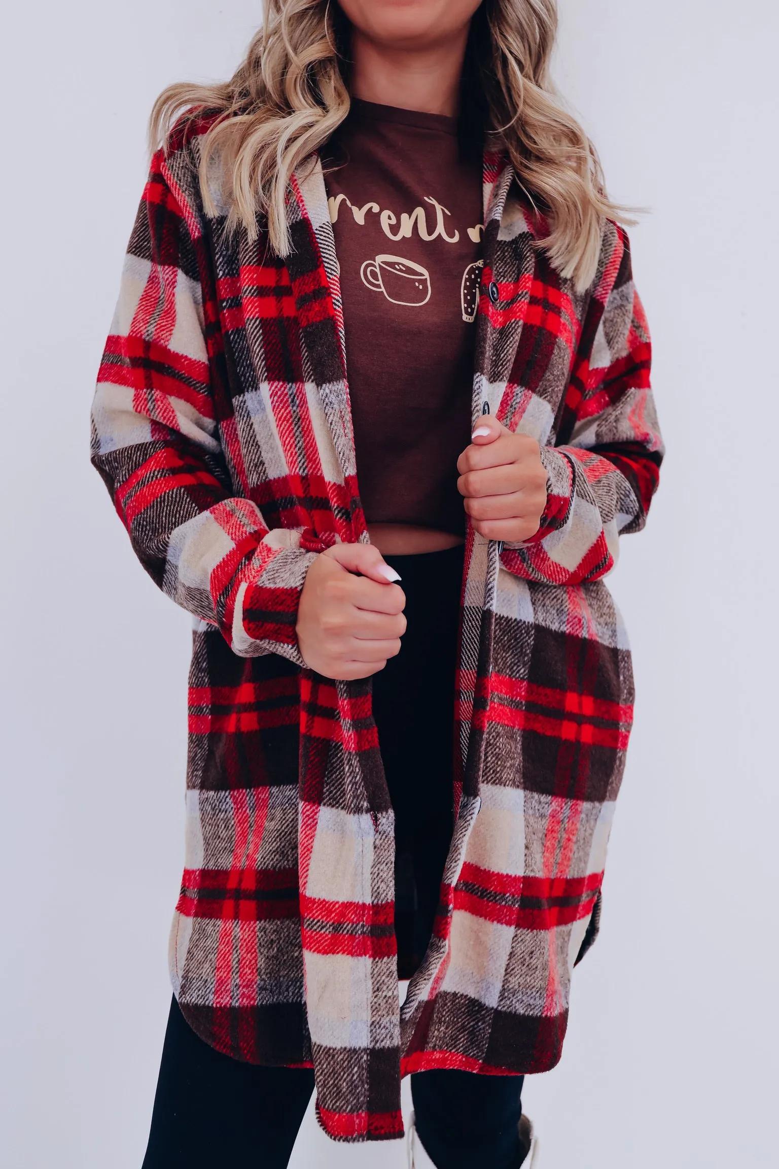 Duluth Plaid Duster Shacket - Red