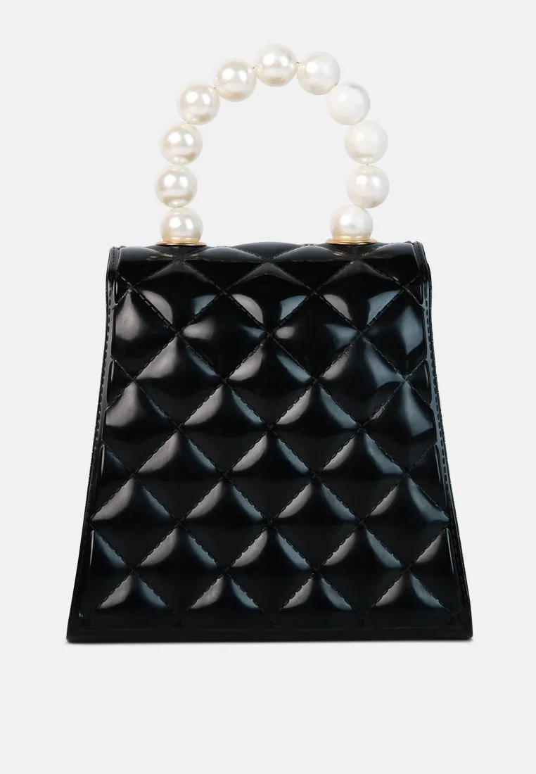 Embellished Quilted Pattern Mini Bag