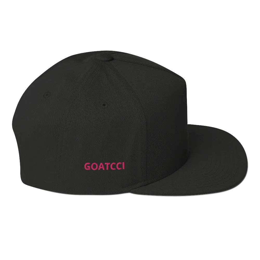 Embroidered Goat Flat Bill Hat – Bold, Unique & Stylish