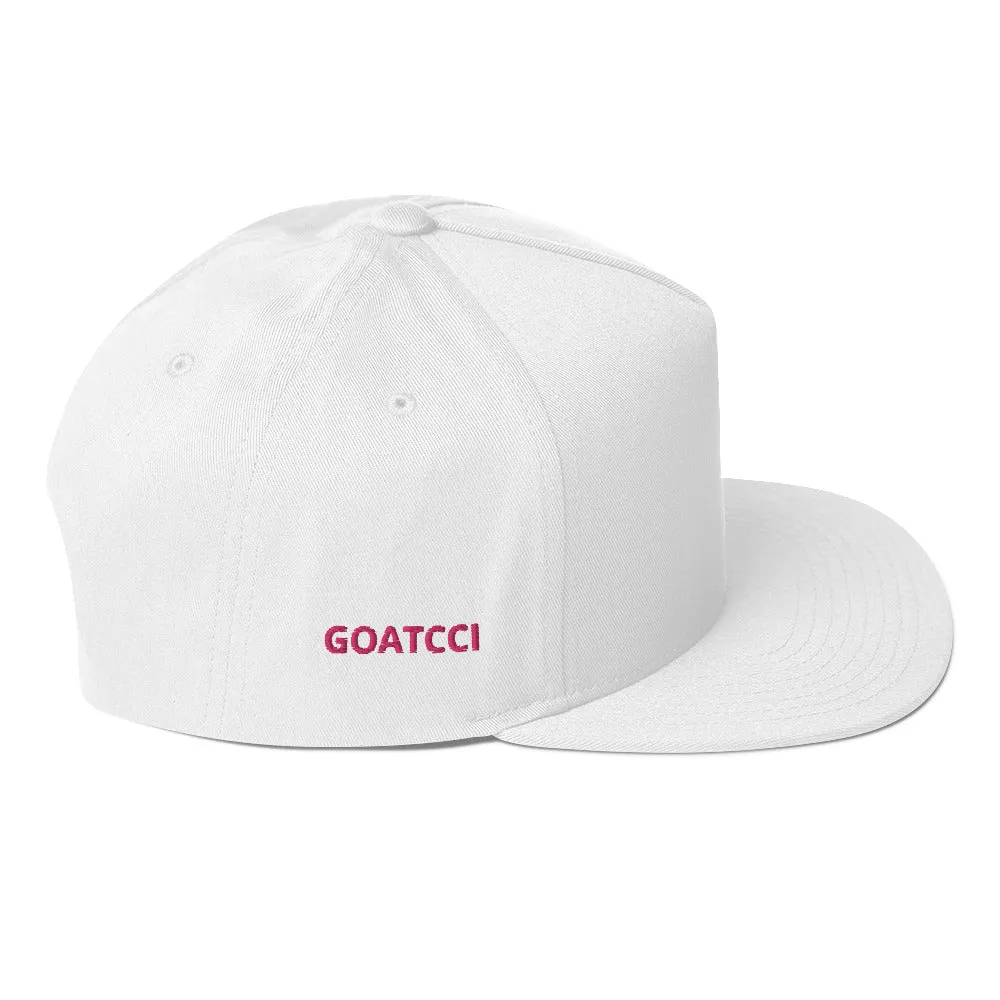 Embroidered Goat Flat Bill Hat – Bold, Unique & Stylish