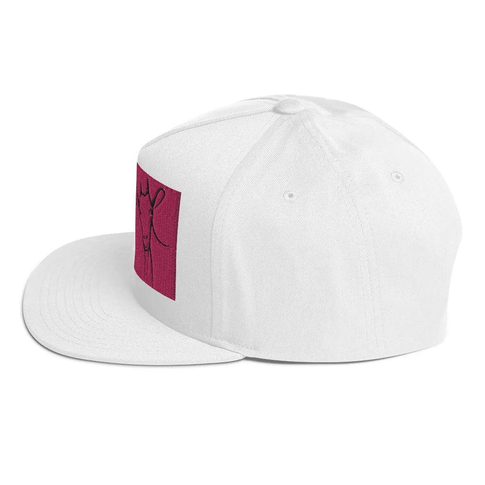 Embroidered Goat Flat Bill Hat – Bold, Unique & Stylish