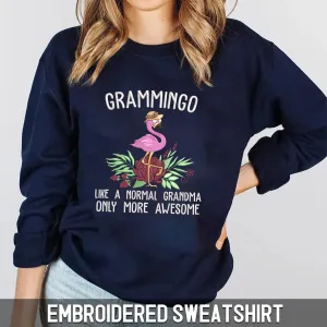 Embroidered Sweatshirt - Grammingo Like A Normal Grandma Only More Awesome