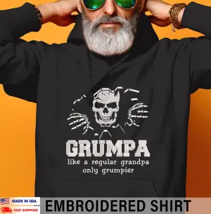 Embroidered Sweatshirt, Hoodie - Grumpa Like A Regular Grandpa Only Grumpier