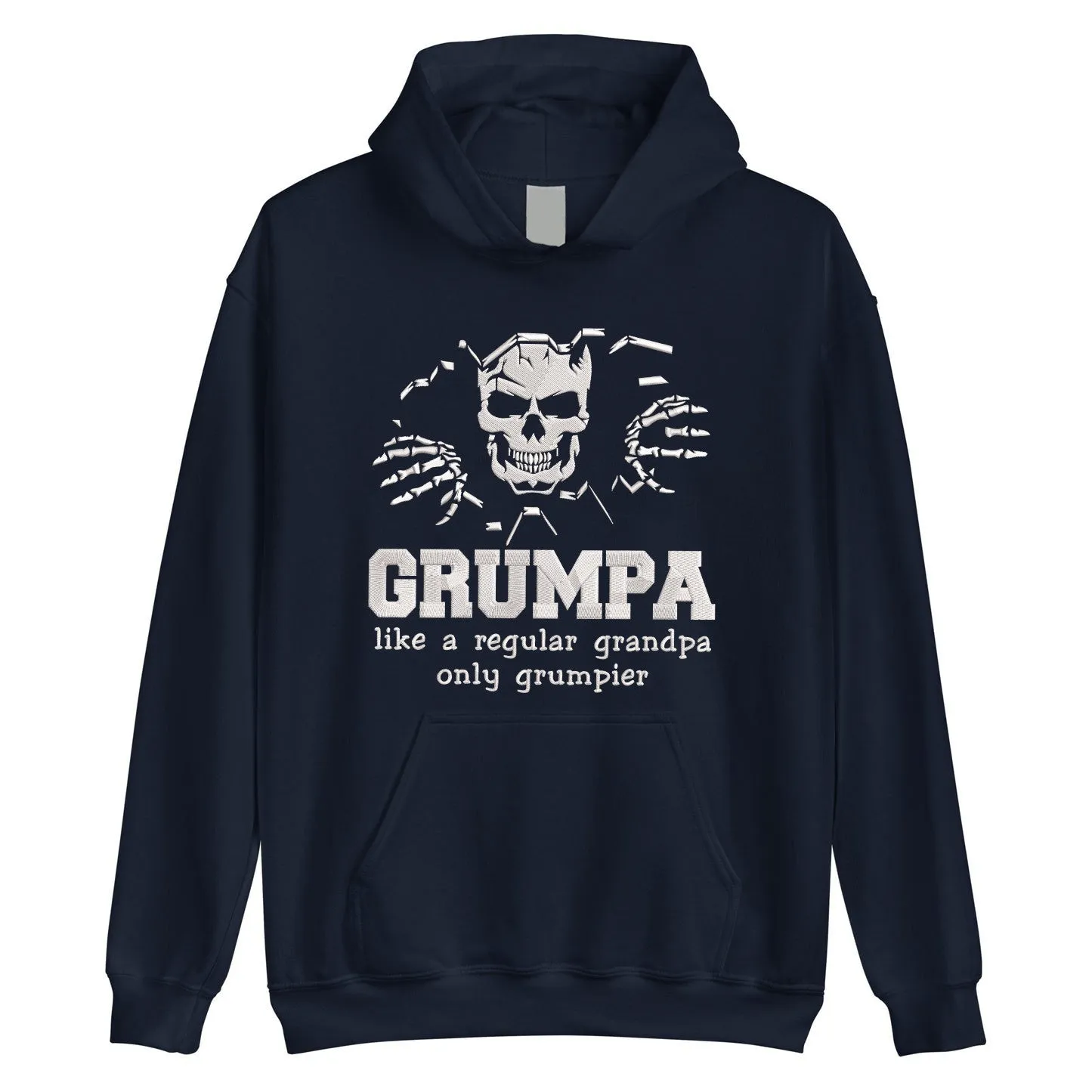 Embroidered Sweatshirt, Hoodie - Grumpa Like A Regular Grandpa Only Grumpier