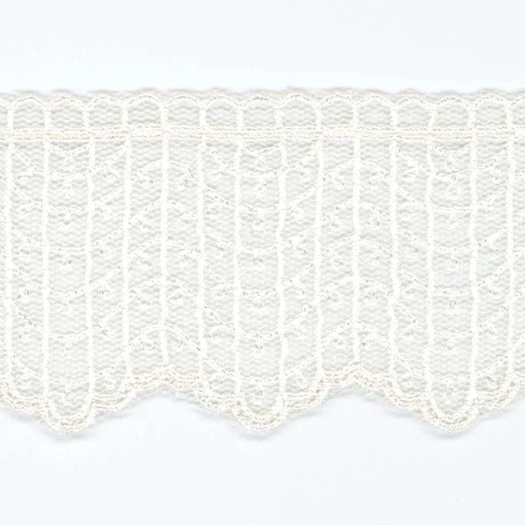 Embroidered Tulle Lace #00 Off White