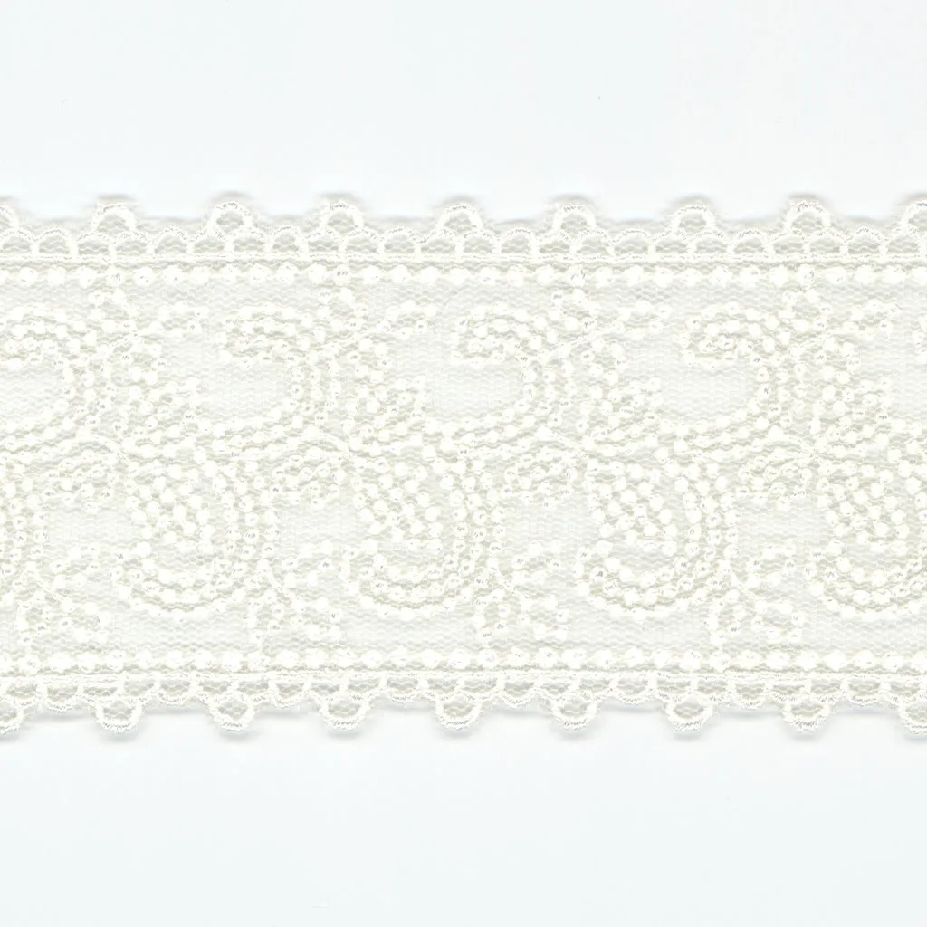 Embroidered Tulle Lace #00 Off White