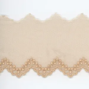 Embroidered Tulle Lace #10 Coconut