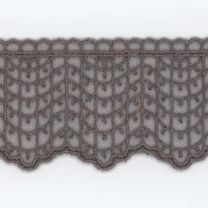 Embroidered Tulle Lace #159 Medium Gray
