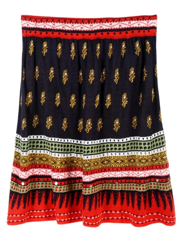 exotic knitted wool skirt