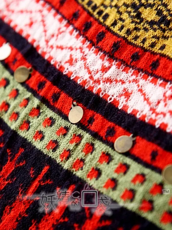 exotic knitted wool skirt