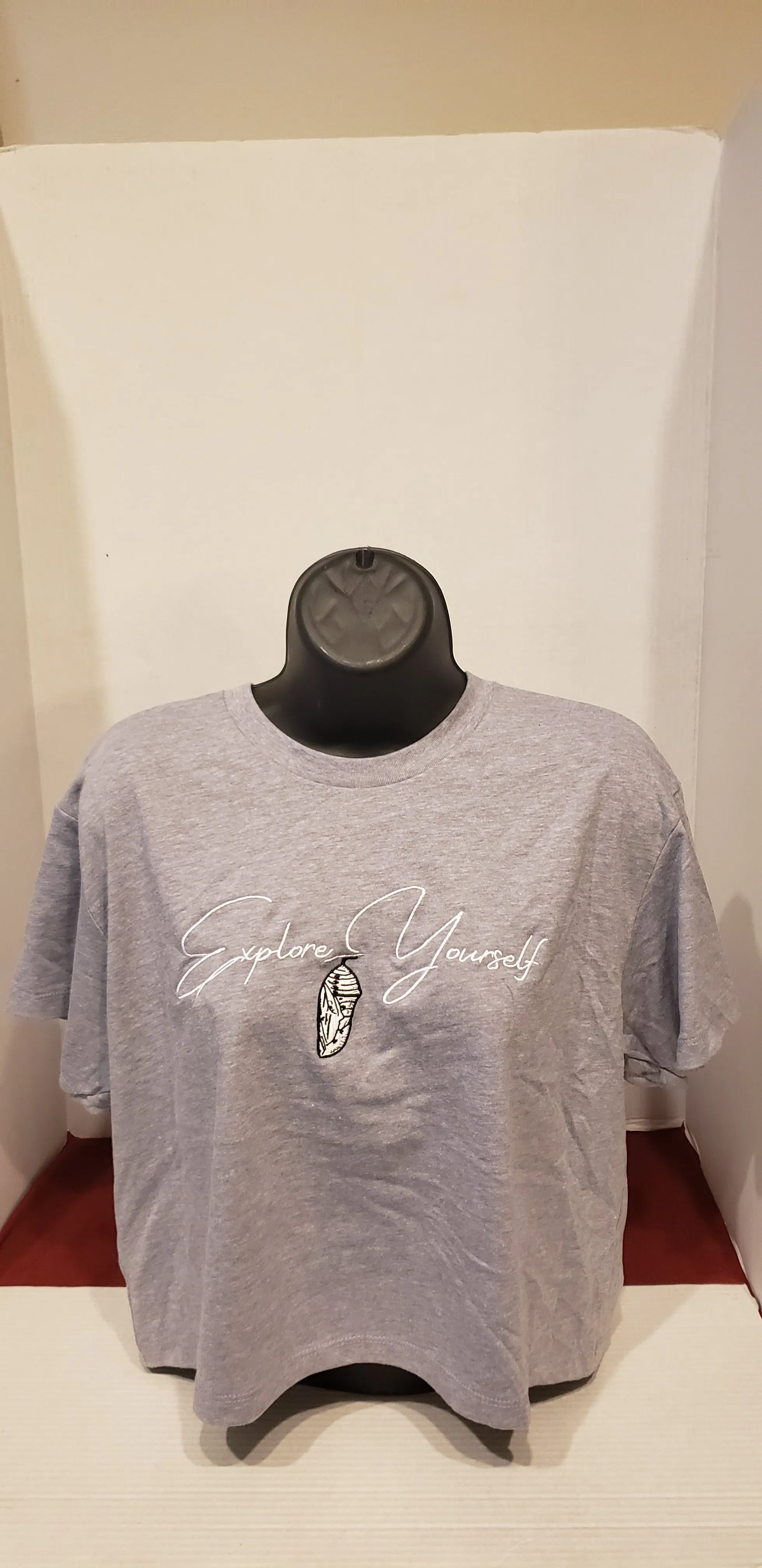 Explore Yourself Black(Black n White Storm)Crop Tee