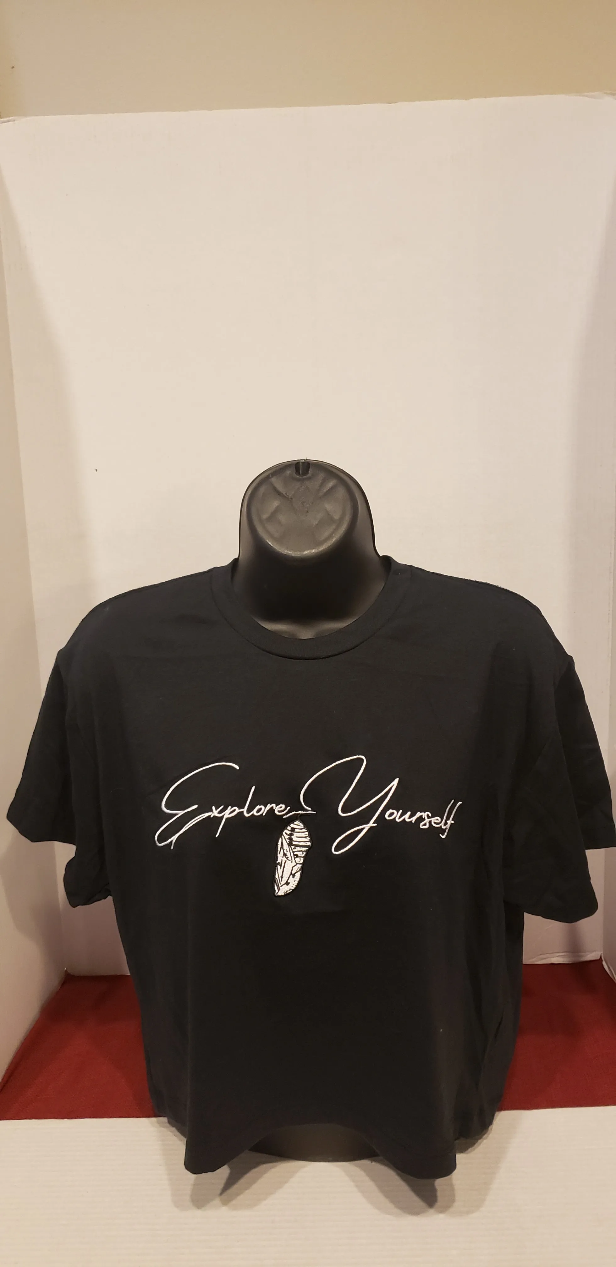 Explore Yourself Black(Black n White Storm)Crop Tee