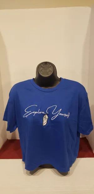 Explore Yourself Black(Black n White Storm)Crop Tee