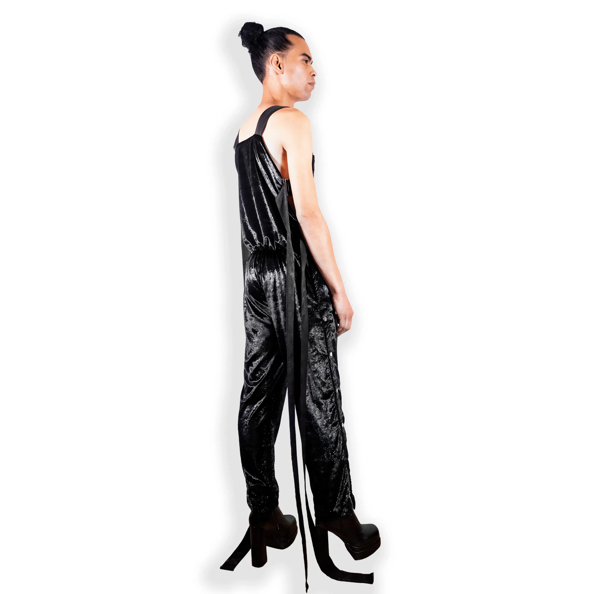 Fancy Overall W/ Floor-Length Straps