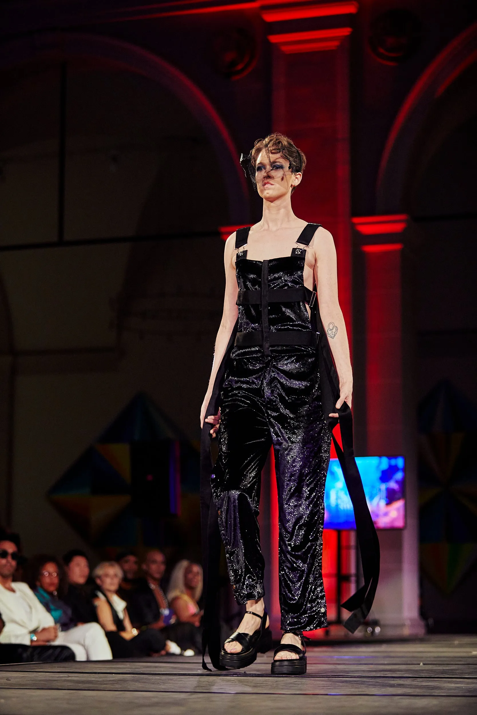 Fancy Overall W/ Floor-Length Straps