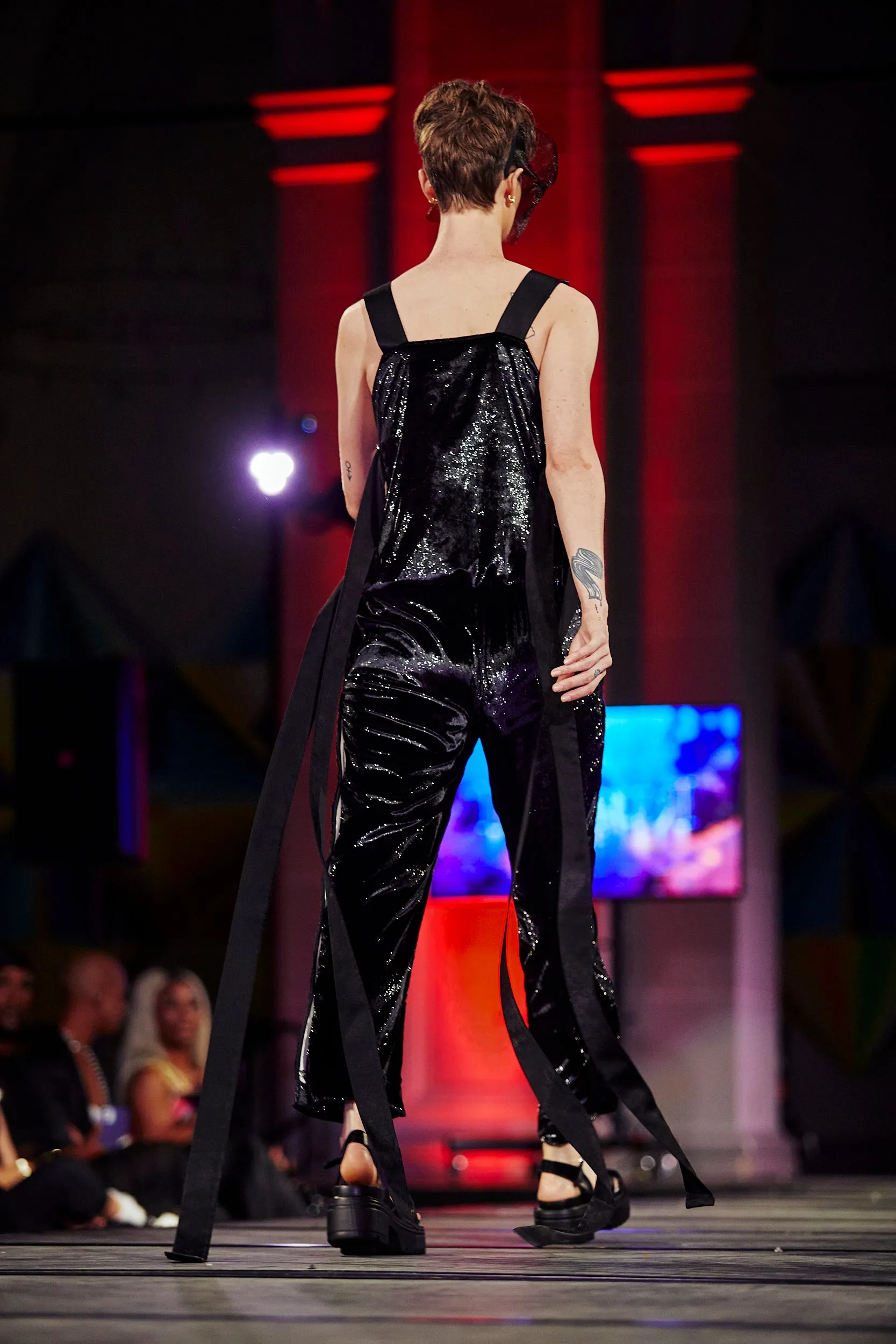 Fancy Overall W/ Floor-Length Straps