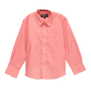 Ferrecci Boys Cotton Blend Coral Dress Shirt
