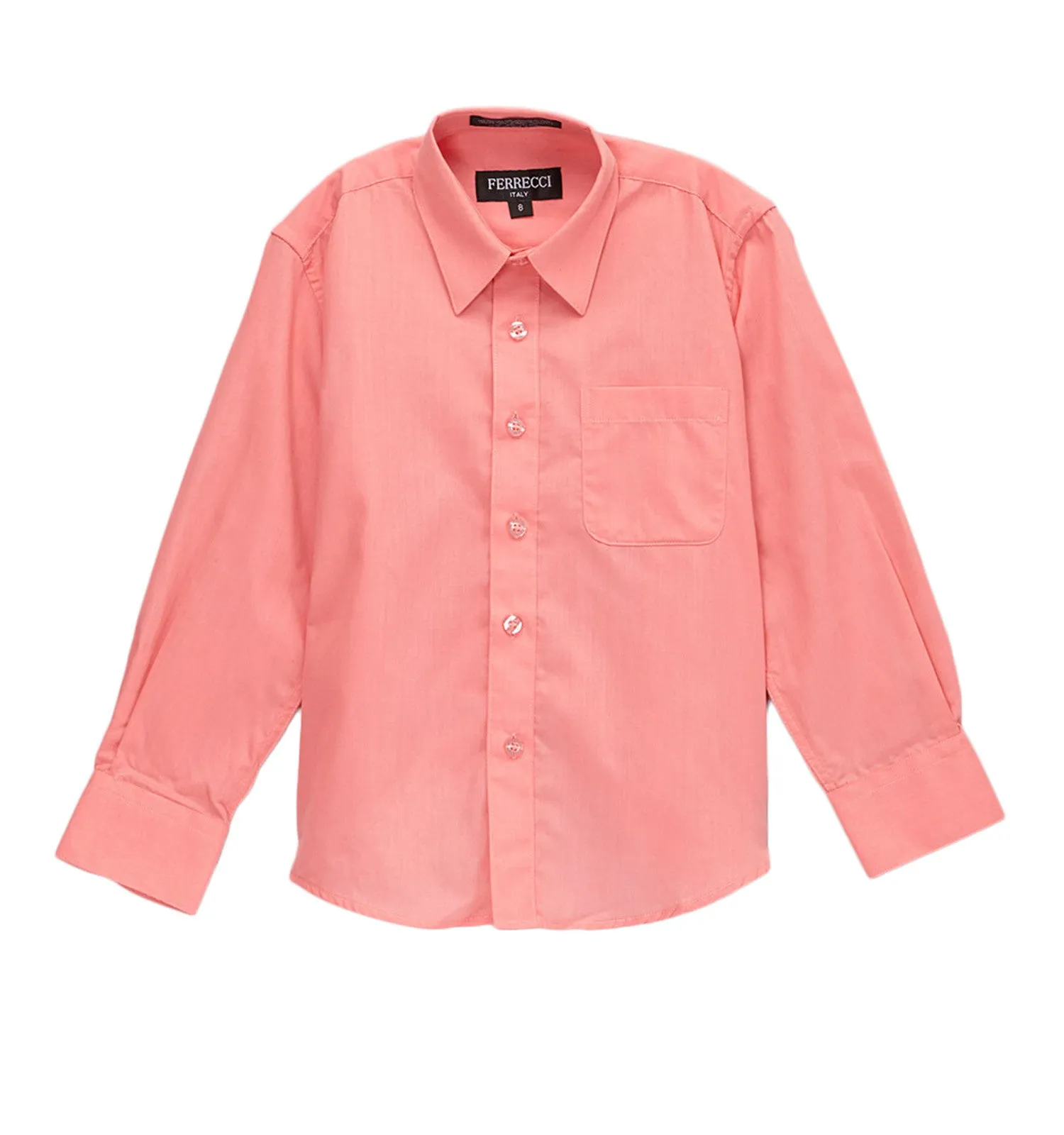 Ferrecci Boys Cotton Blend Coral Dress Shirt