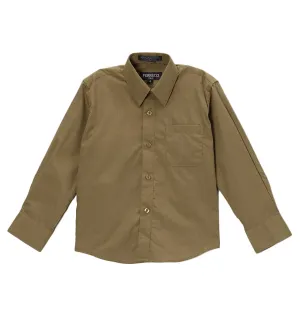 Ferrecci Boys Cotton Blend Olive Dress Shirt