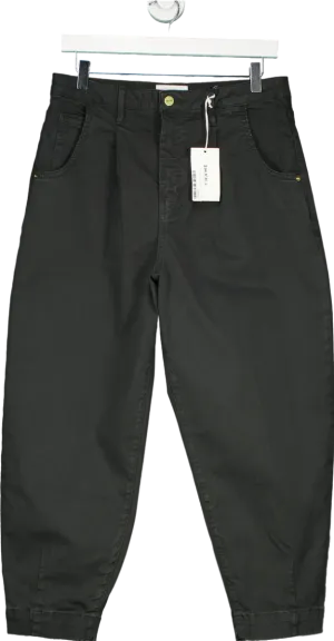 Frame Black Pleated Barrel Leg Trousers W28