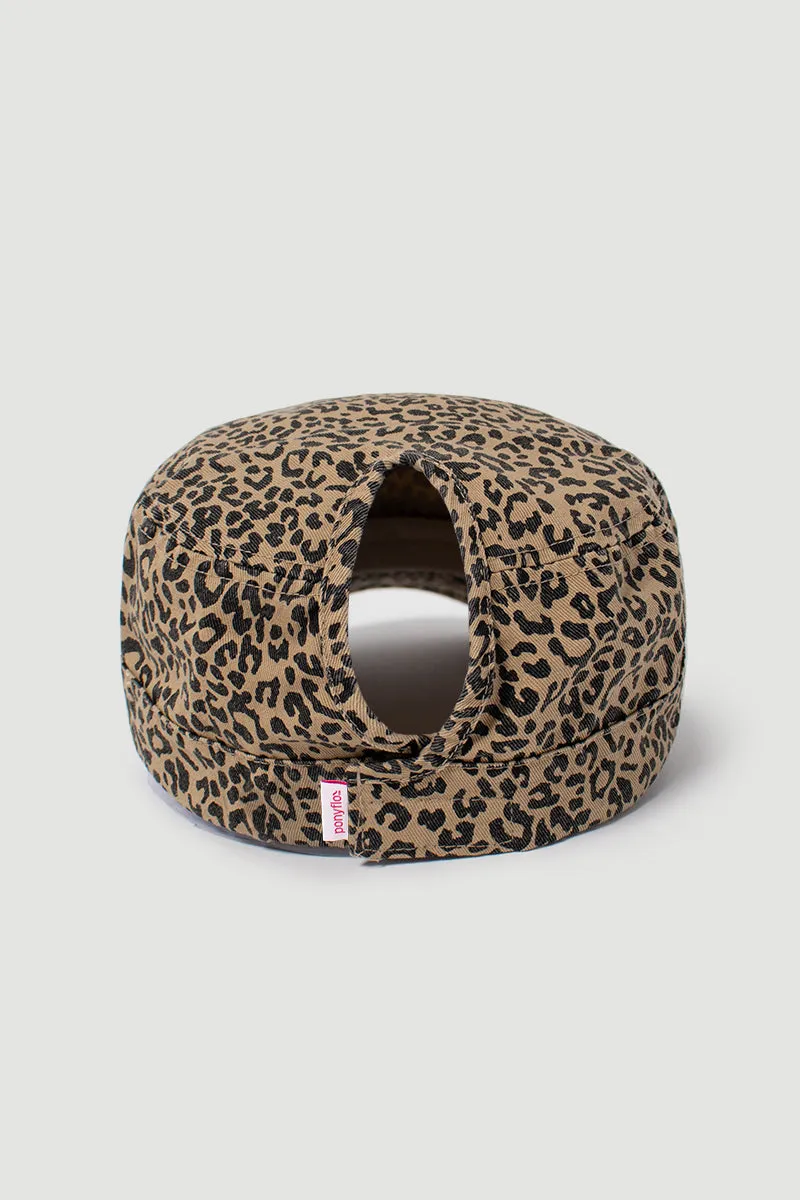 FWCDT82 - Fine leopard print Ponyflo cadet