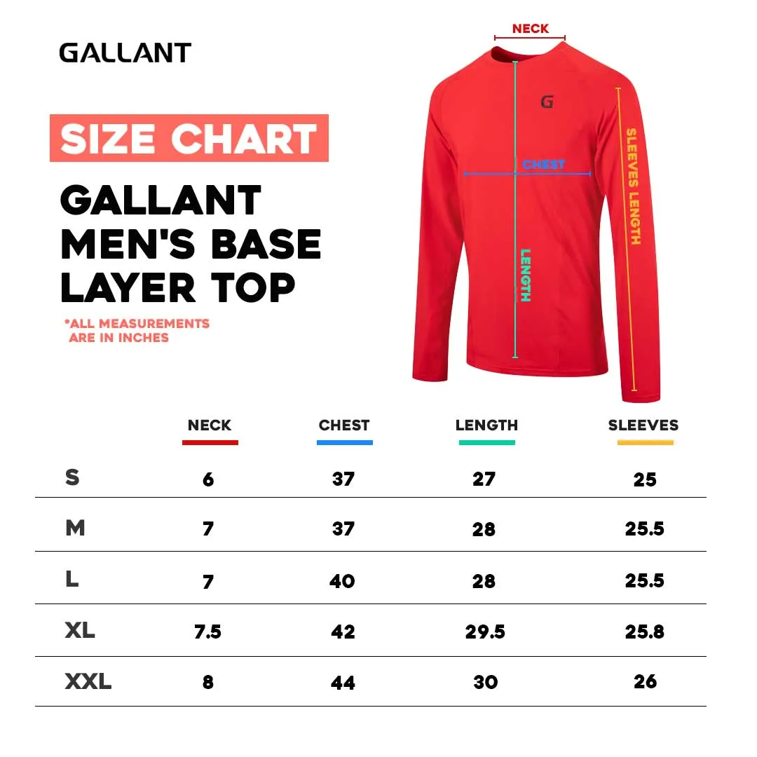 Gallant Base Layer Top - Red - Base Layers for Men