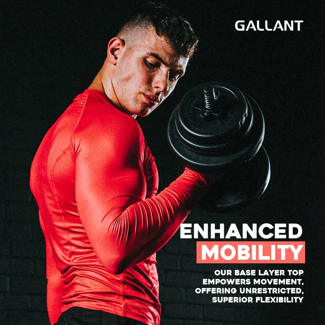 Gallant Base Layer Top - Red - Base Layers for Men