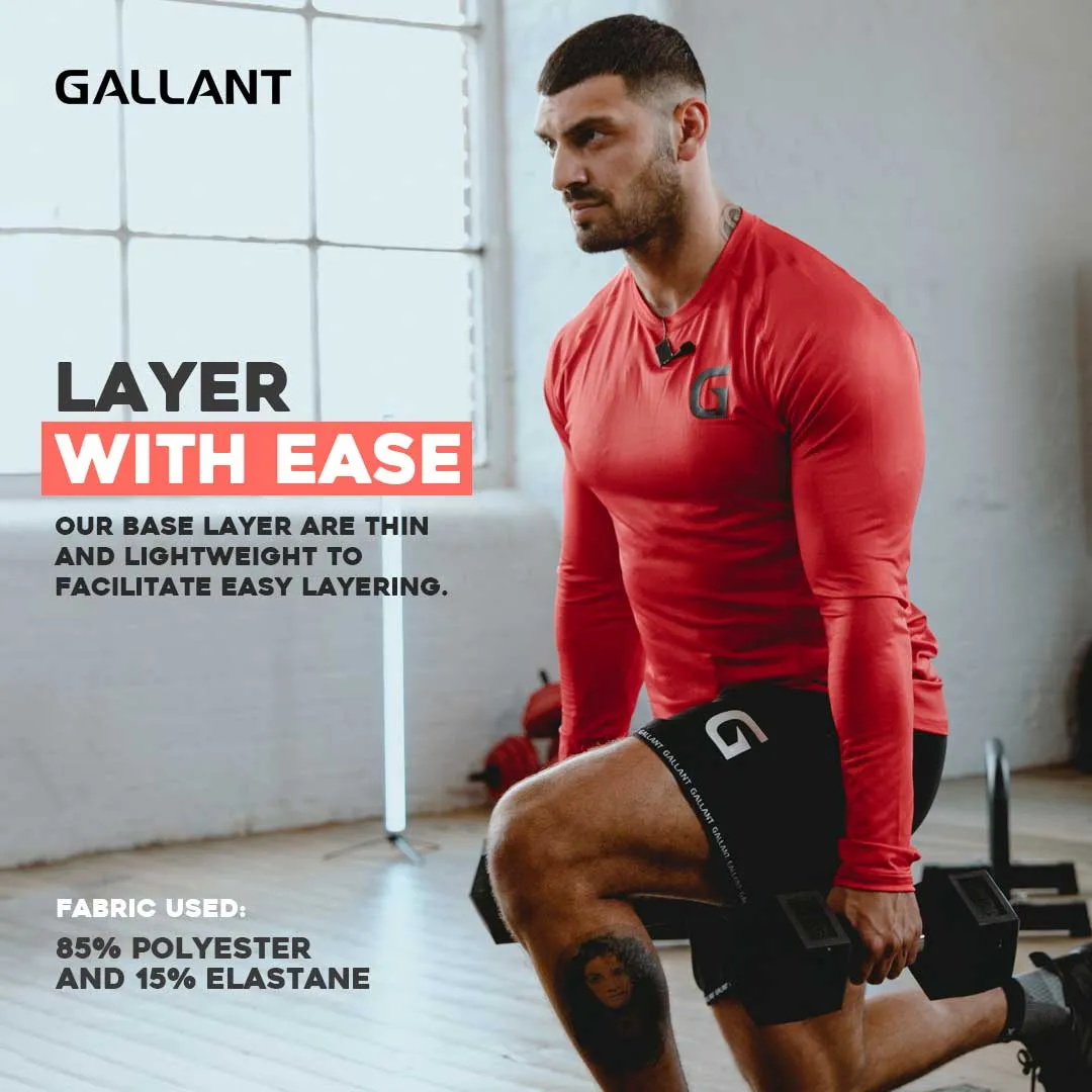 Gallant Base Layer Top - Red - Base Layers for Men