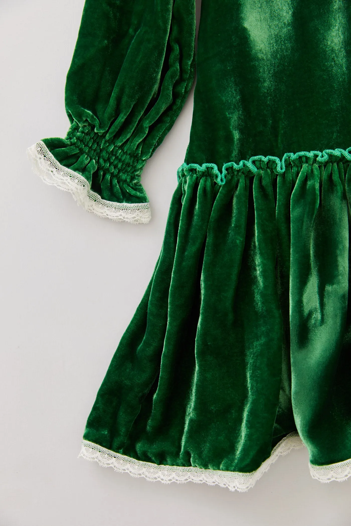 Ginger Dress Green Velvet - Occasional Party
