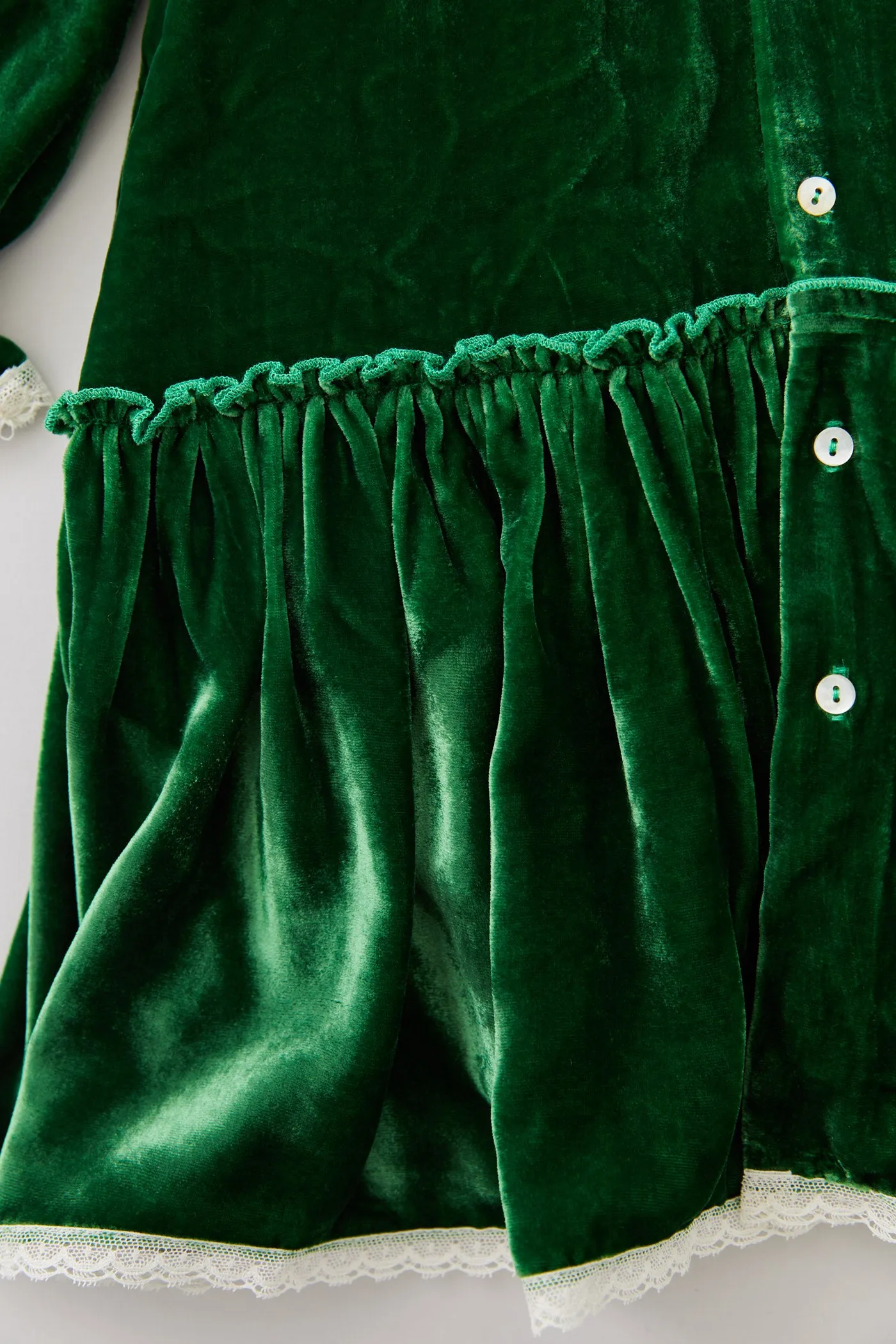 Ginger Dress Green Velvet - Occasional Party