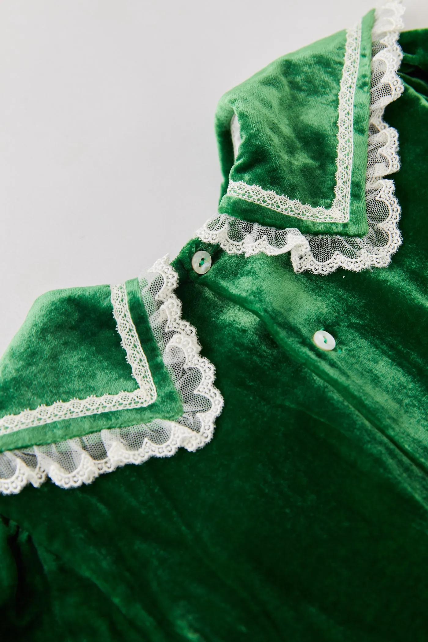 Ginger Dress Green Velvet - Occasional Party