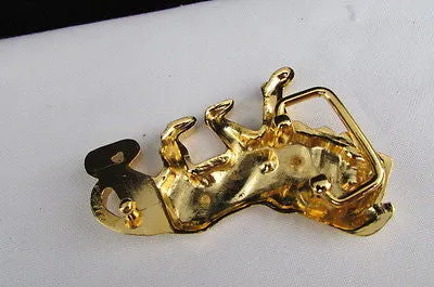 Gold Lion Metal Belt Buckle